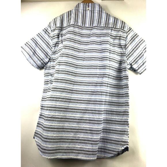 Thread & Cloth Shirt Mens Size Large Button Front Blue Stripe Casual TWS7161 $42 - Picture 5 of 5